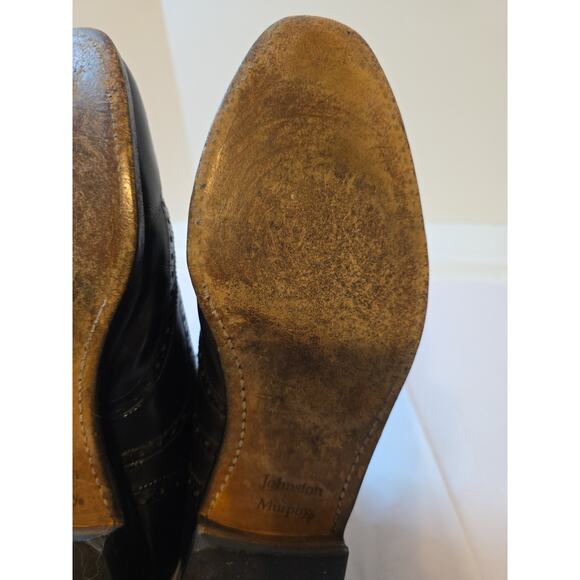 Johnston & Murphy Aristocraft Mens Wingtip Oxford Dress Shoes 10.5 C/A Black USA main image 7
